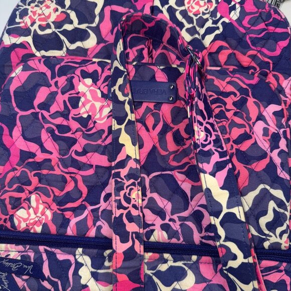 Vera Bradley Triple Zip Hipster crossbody in the retired Katalina Pink pattern. - Picture 9 of 14